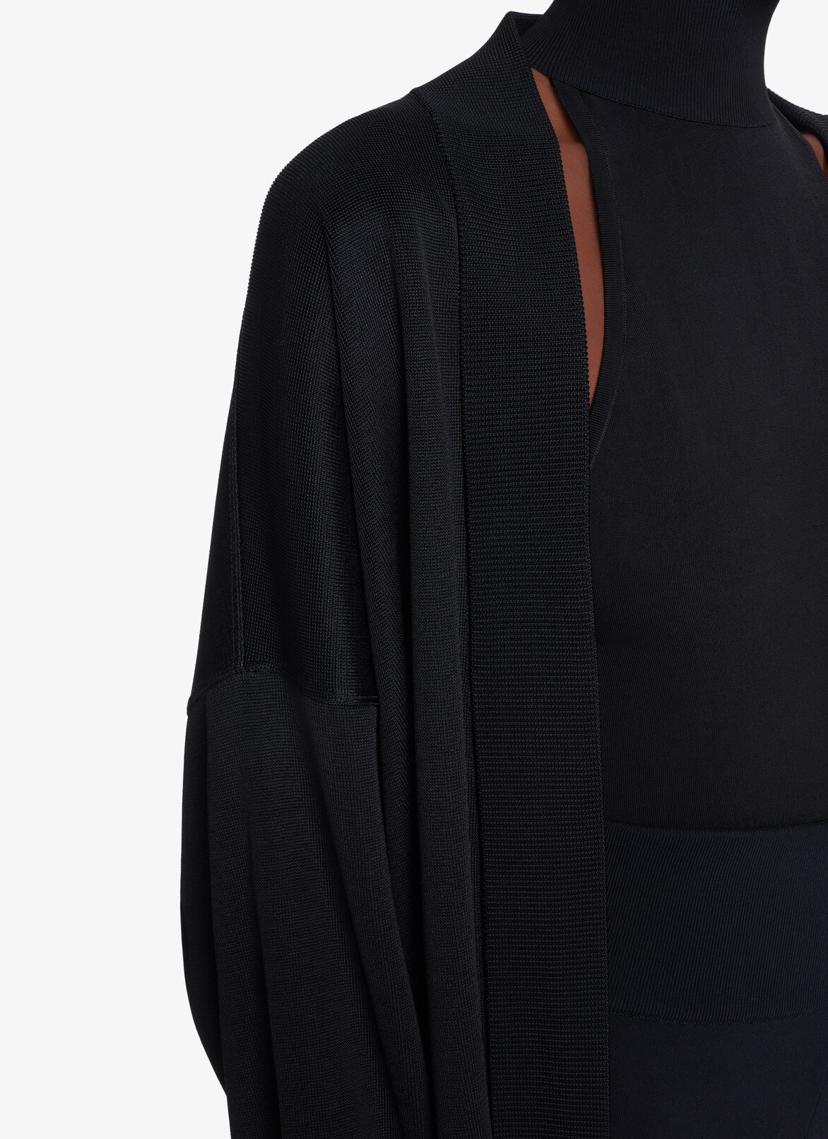 OVERSIZE KNIT CARDIGAN ALAÏA BLACK OVERSIZE KNIT CARDIGAN